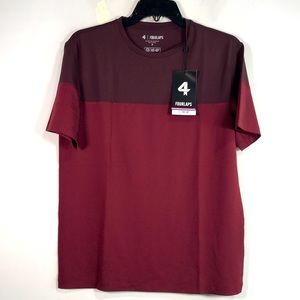 FOURLAPS Short Sleeve Smash Tee, Size S - Burgundy/Pinot Men's